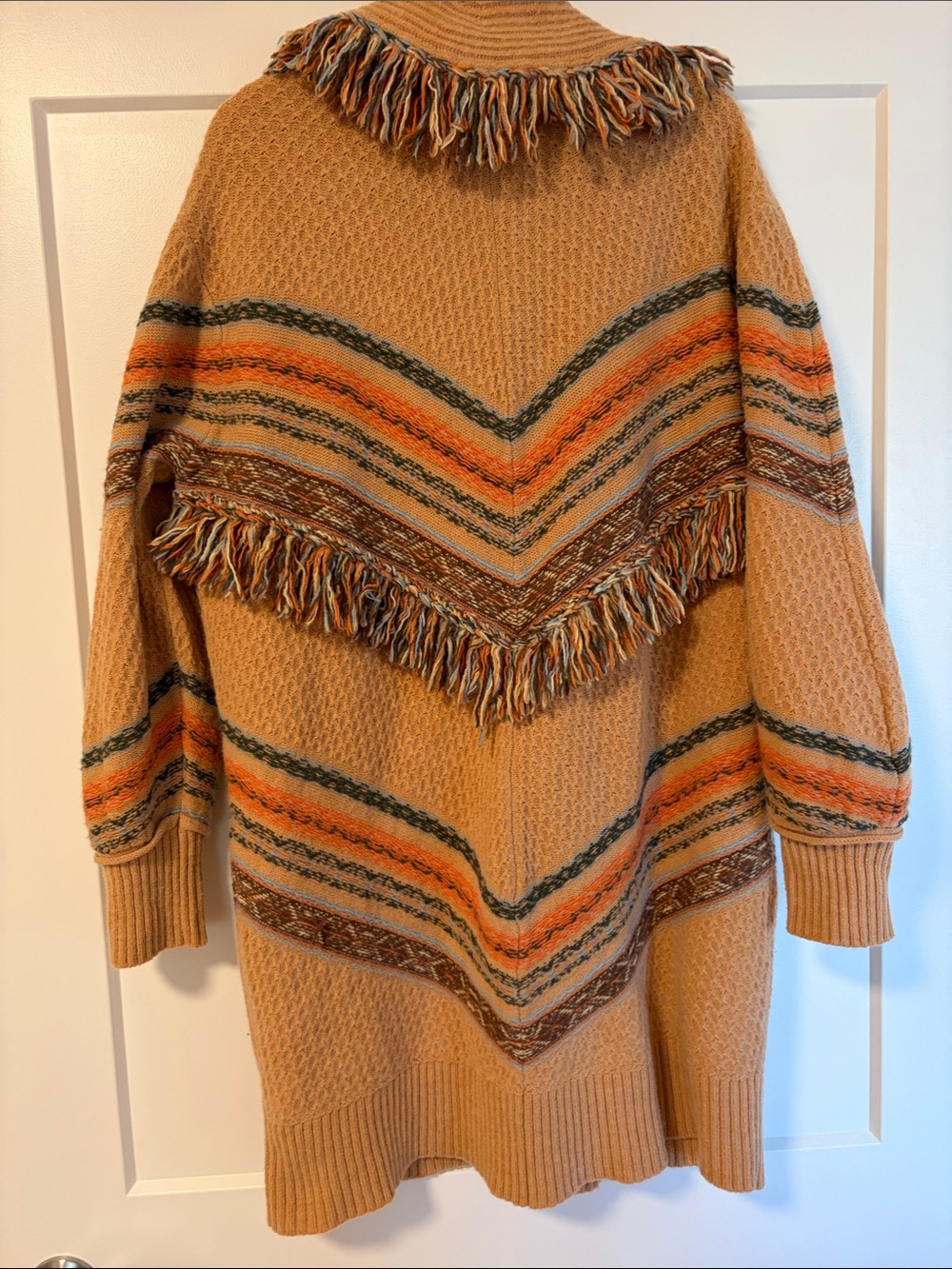 Anthropologie long fringe cardigan. - Picture 6 of 9